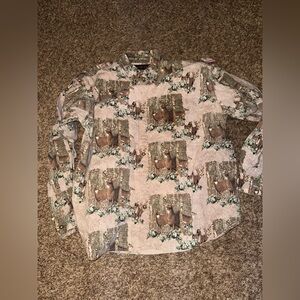 Men's Camouflage Deer Print Shirt